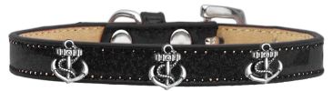 Silver Anchor Widget Dog Collar