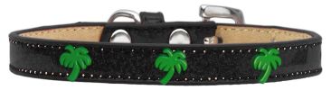 Green Palm Tree Widget Dog Collar