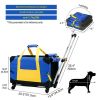 Pet Rolling Carrier with Wheels Pet Travel Carrier Transport Box Dog Strollers for Small Dogs/Cats Up to 28 LBS