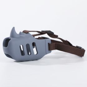 Silicone Pet Muzzle Anti-bite Medium And Large Dogs (Option: Dark Gray-L Code)