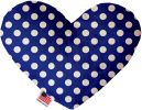 Bright Blue Swiss Dots Canvas Heart Dog Toy