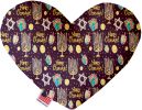 Happy Chanukah Canvas Heart Dog Toy