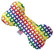 Rainbow Bright Diamonds Canvas Bone Dog Toy