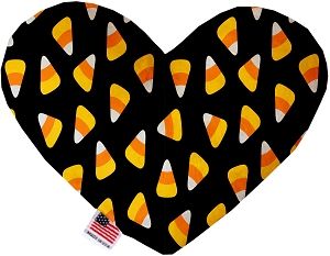 Candy Corn Canvas Heart Dog Toy (size: 8 Inch)