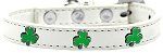 Shamrock Widget Dog Collar (size: White Size 20)