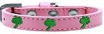 Green Palm Tree Widget Dog Collar (size: Light Pink Size 20)