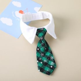 Pet Tie Saliva Towel British Style Gentleman (Option: Black And Green-M)