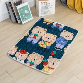 Dog Mat For Sleep Cotton Non-slip (Option: Pet Non Slip Mat Bear College-50cmx40cm)