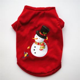 Fashion Dog Clothes Christmas Clothing (Option: Red Christmas Snowman-S)