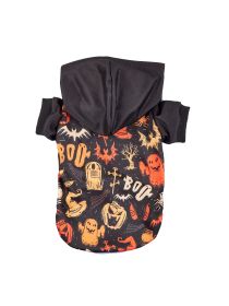 Pet Clothes Small And Medium Sized Dog Cat Pet Halloween Pumpkin Belt (Option: Black-L)