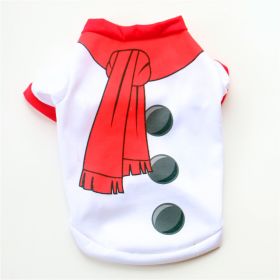 Fashion Dog Clothes Christmas Clothing (Option: White Scarf Snowman-S)