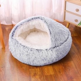 Waterproof Dog Kennel Warm Room Semi Enclosed (Option: Gradient Grey-70cm)