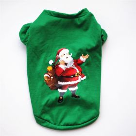 Fashion Dog Clothes Christmas Clothing (Option: Green Santa Claus-S)