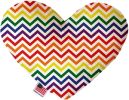 Rainbow Chevron Canvas Heart Dog Toy