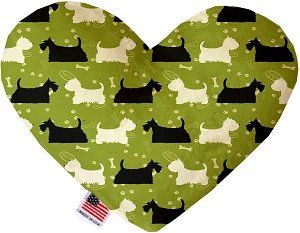 Scottie and Westie Canvas Heart Dog Toy (size: 8 Inch)