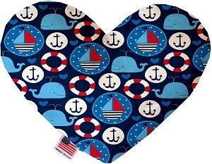 Anchors Away Canvas Heart Dog Toy (size: 8 Inch)