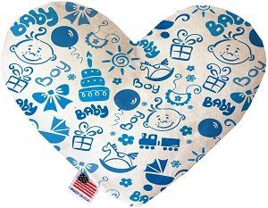 Baby Boy Canvas Heart Dog Toy (size: 8 Inch)