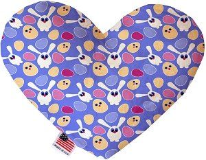 Chicks and Bunnies Canvas Heart Dog Toy (size: 8 Inch)