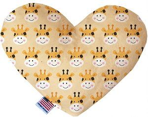 Georgie the Giraffe Canvas Heart Dog Toy (size: 8 Inch)