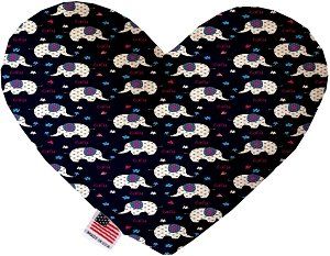 Baby Elephants Canvas Heart Dog Toy (size: 8 Inch)