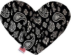 Black Western Canvas Heart Dog Toy (size: 8 Inch)