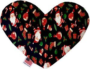 Santa Fun Canvas Heart Dog Toy (size: 8 Inch)