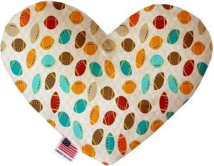 Football Frenzy Canvas Heart Dog Toy (size: 8 Inch)