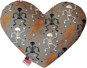 Skeletons Dancing Canvas Heart Dog Toy (size: 8 Inch)