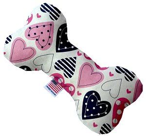 Mixed Canvas Bone Dog Toy (size: 8 Inch)