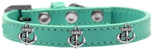 Silver Anchor Widget Dog Collar